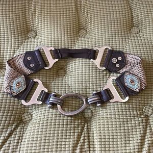 Custom crystal leather belt